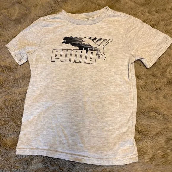 Puma Heather Gray Tee and Charcoal Shorts Set - Picture 5 of 8